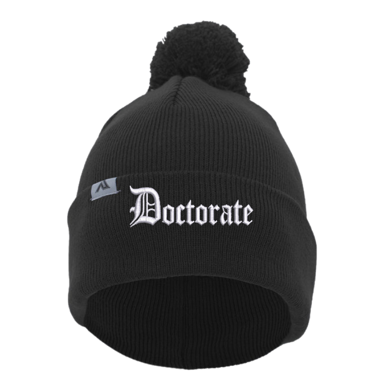 Doctorate Beanie with Pom-Pom