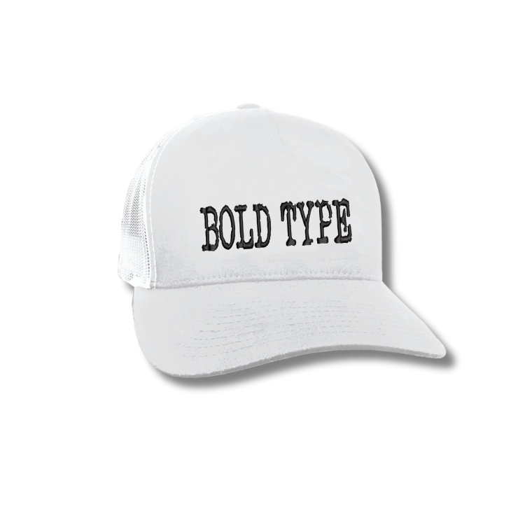 Bold Type Retro Trucker Hat