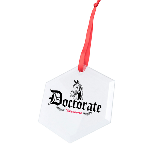 Doctorate Hexagonal Glass Ornament