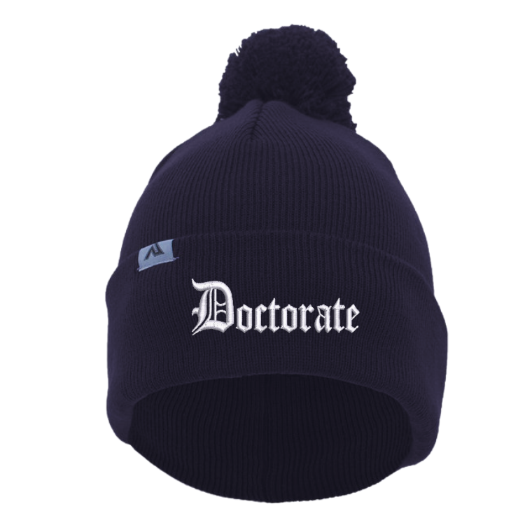 Doctorate Beanie with Pom-Pom