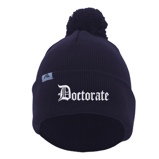 Doctorate Beanie with Pom-Pom