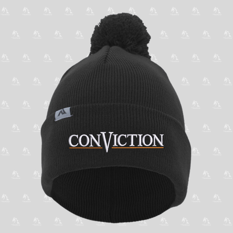 Conviction Beanie with Pom-Pom