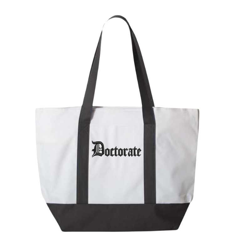 Doctorate Embroidered Tote Bag