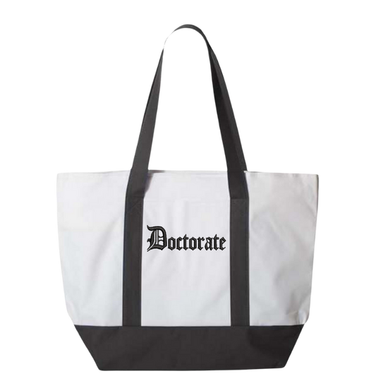 Doctorate Embroidered Tote Bag