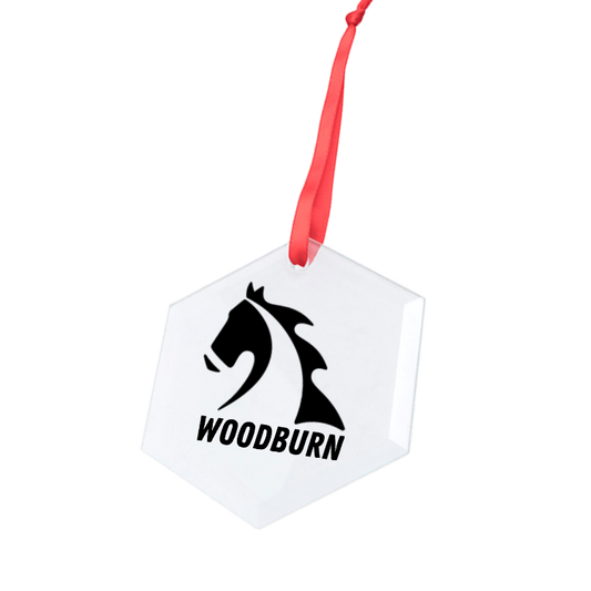 Woodburn Custom MRH Hexagonal Glass Ornament