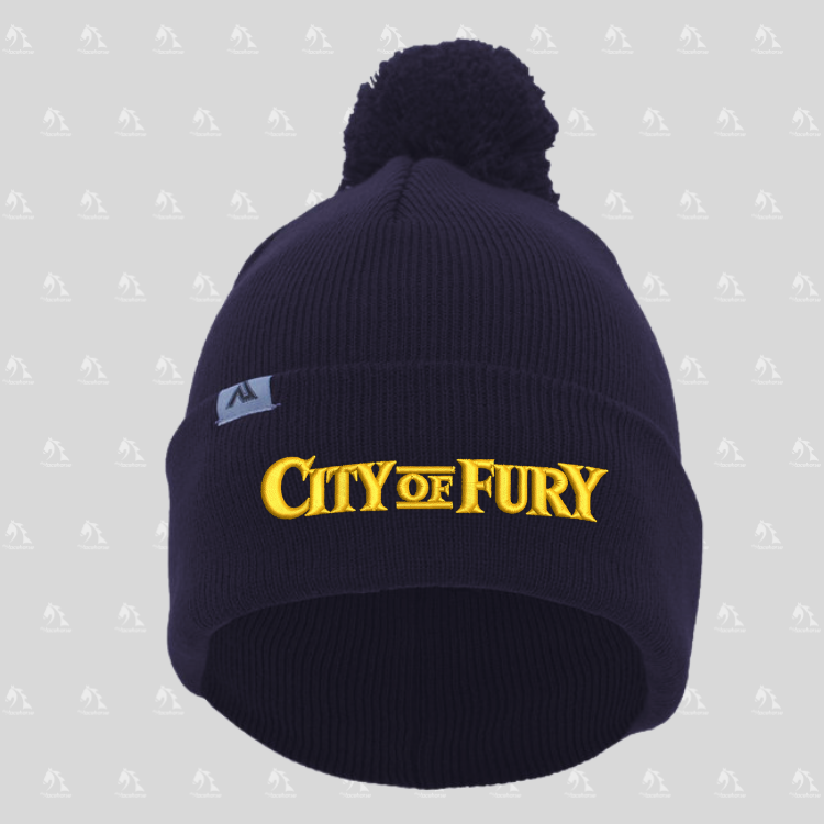City of Fury Beanie with Pom-Pom