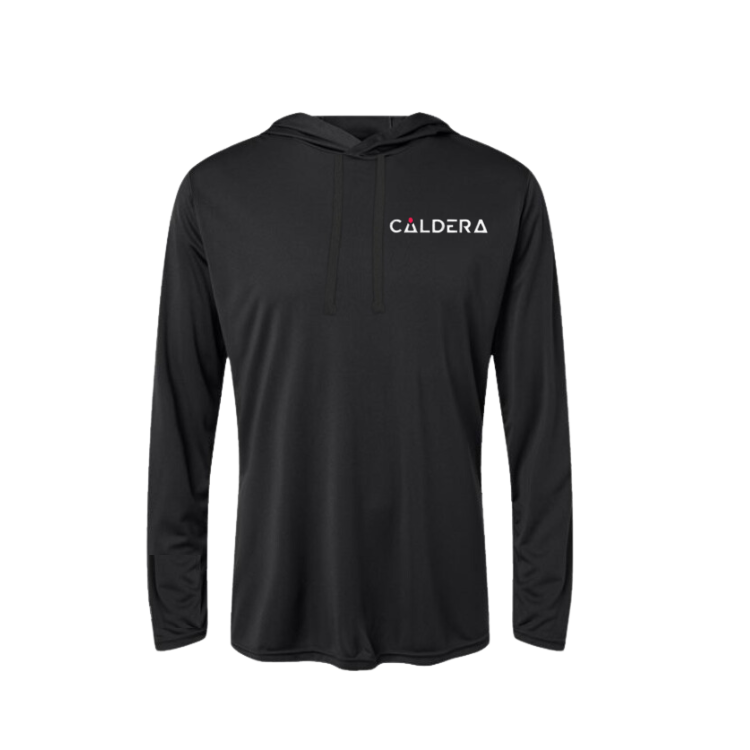 Caldera Embroidered Women's Hooded Long Sleeve T-Shirt