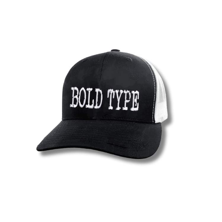 Bold Type Retro Trucker Hat