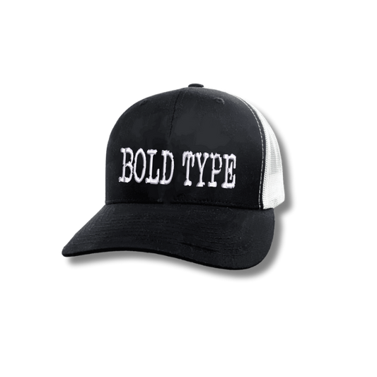 Bold Type Retro Trucker Hat