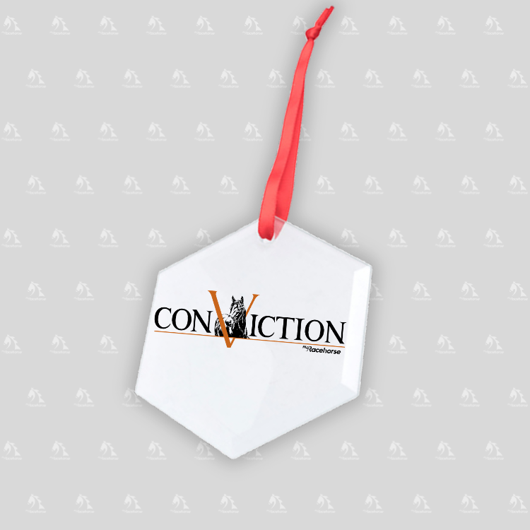 Conviction Hexagonal Glass Ornament