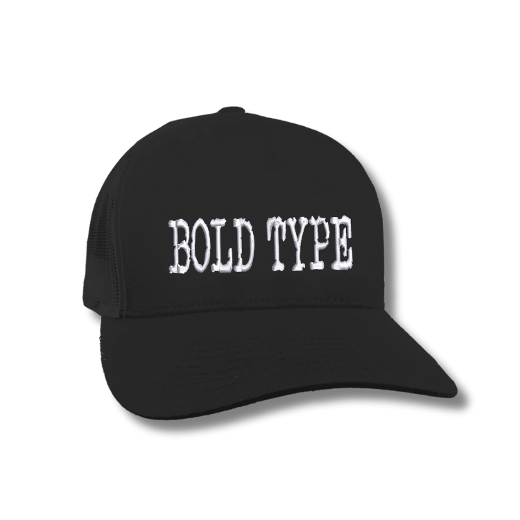 Bold Type Retro Trucker Hat