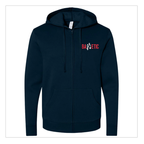 Balletic Unisex Embroidered Fleece Zip Hoodie