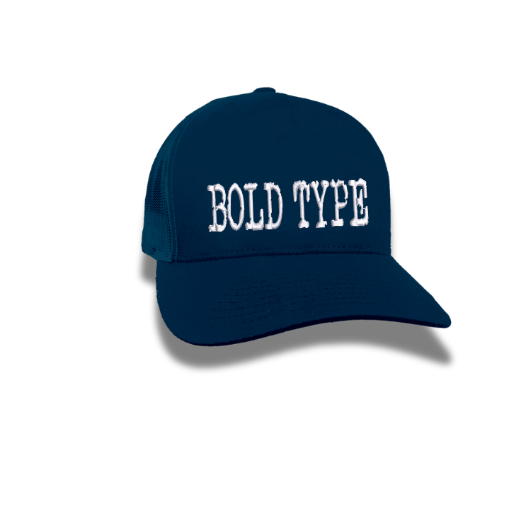 Bold Type Retro Trucker Hat