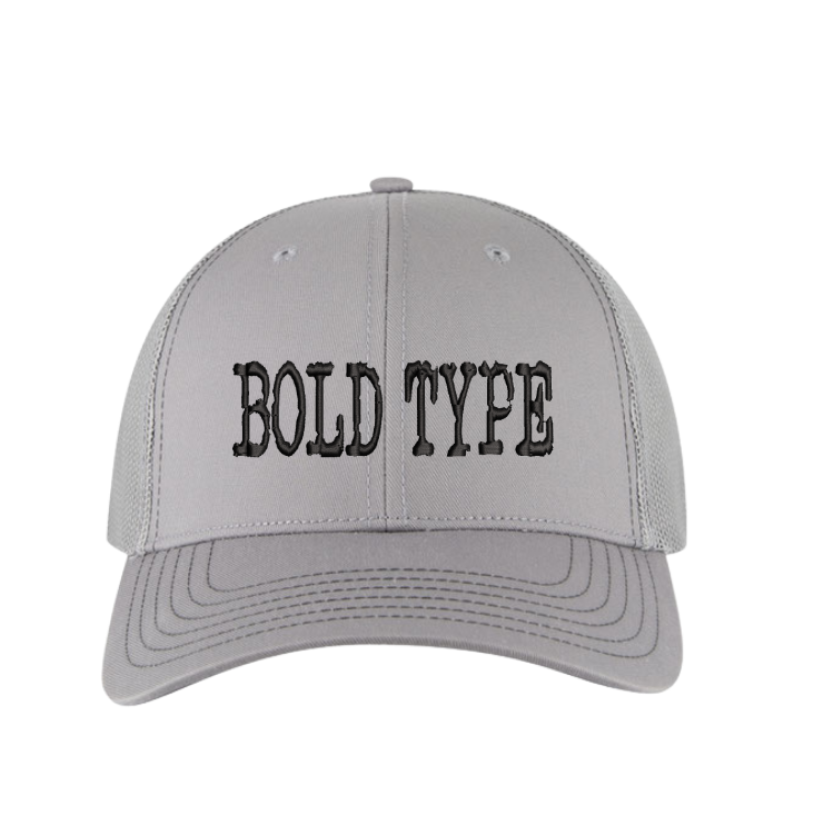 Bold Type Retro Trucker Hat