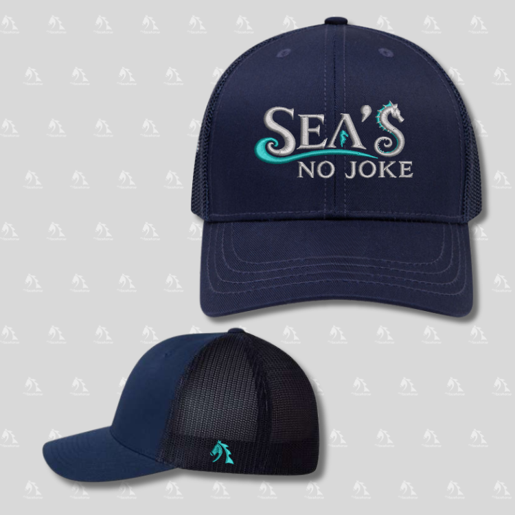 Sea's No Joke Retro Trucker Hat