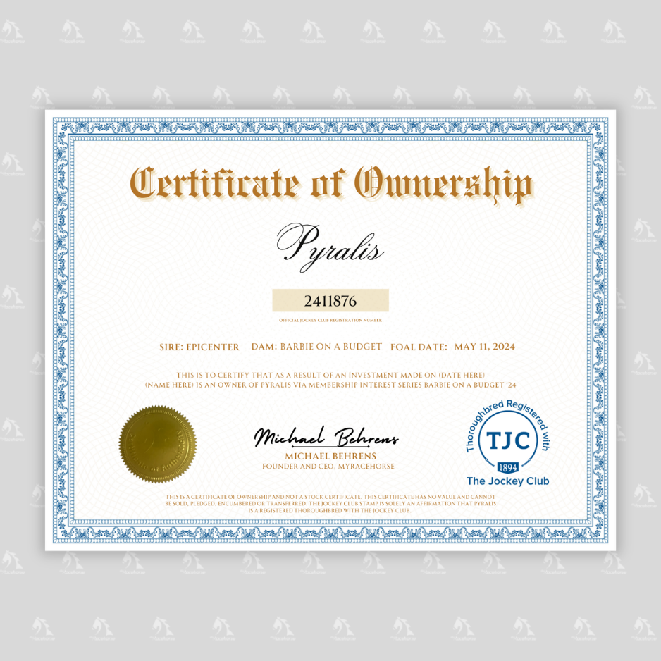Pyralis Certificate of Ownership