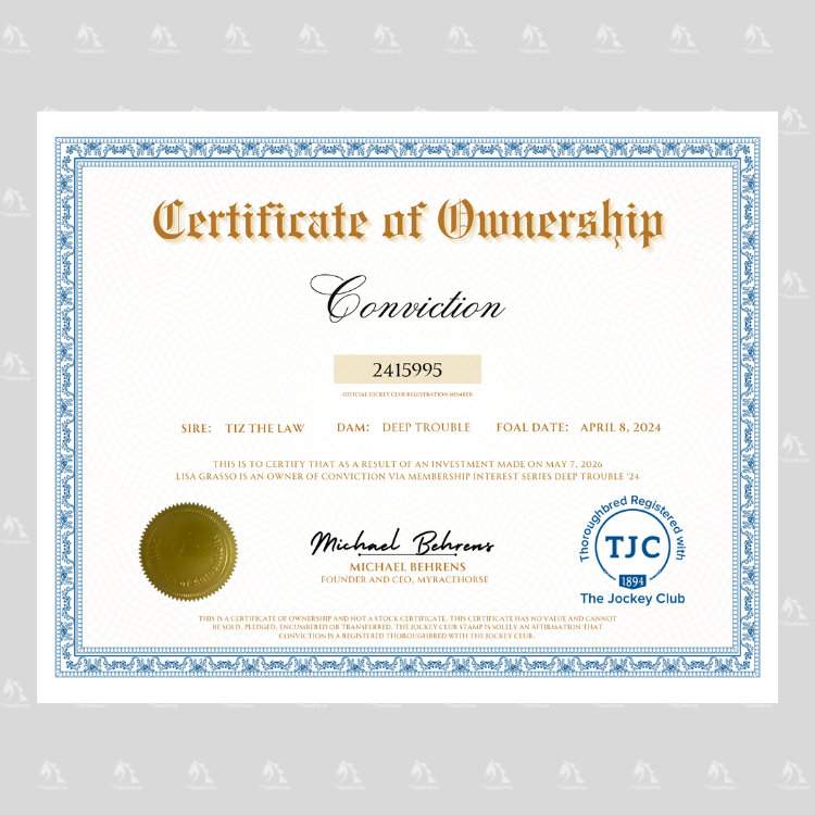 Conviction Certificate of Ownership