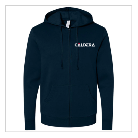 Caldera Unisex Embroidered Fleece Zip Hoodie