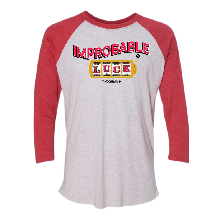 Improbable Luck 3/4 Sleeve Raglan T-Shirt