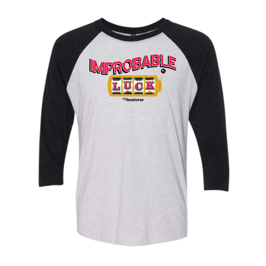 Improbable Luck 3/4 Sleeve Raglan T-Shirt