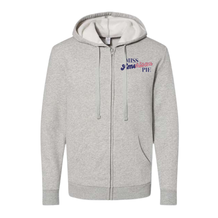 Miss American Pie Unisex Fleece Zip Hoodie