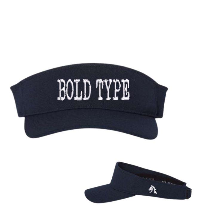 Bold Type - Embroidered Sports Visor