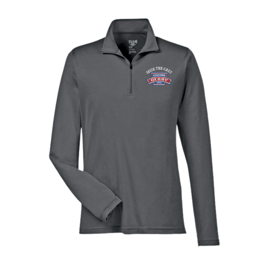 Seize the Grey Pennsylvania Derby Collection Unisex Light Weight 3/4 Zip Pullover