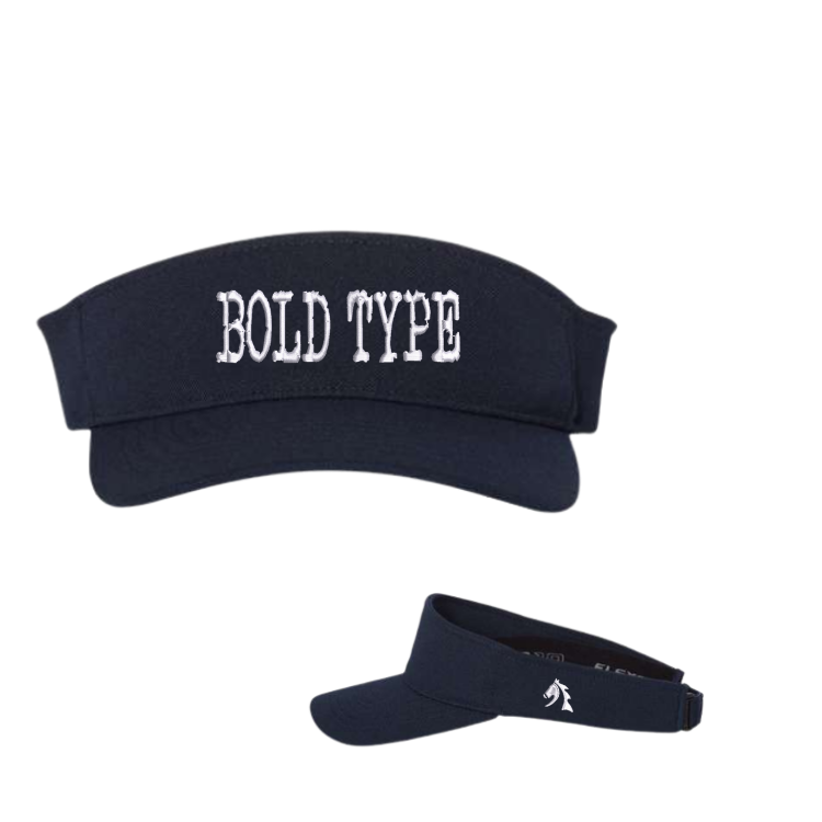 Bold Type - Embroidered Sports Visor