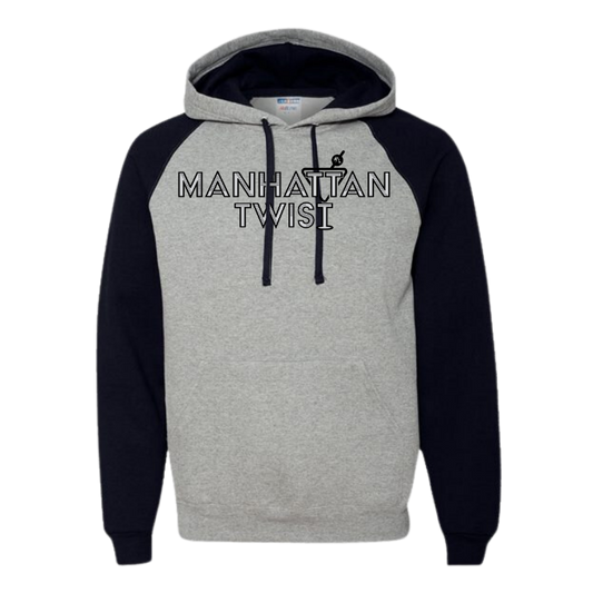 Manhattan Twist Raglan Hooded Sweatshirt