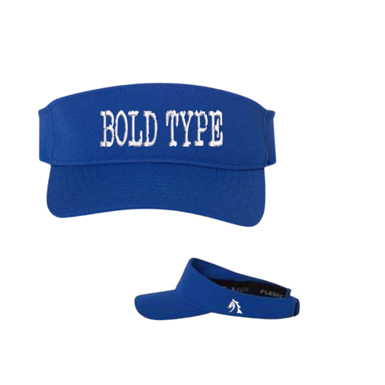 Bold Type - Embroidered Sports Visor