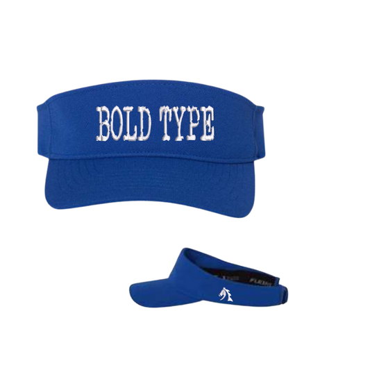 Bold Type - Embroidered Sports Visor