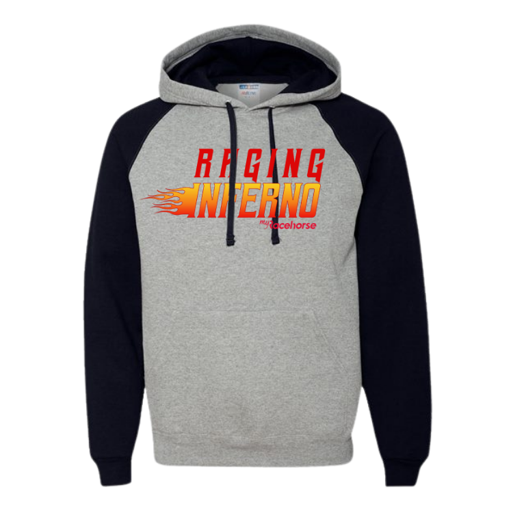 Raging Inferno Men's Raglan Hooded Sweatshirt