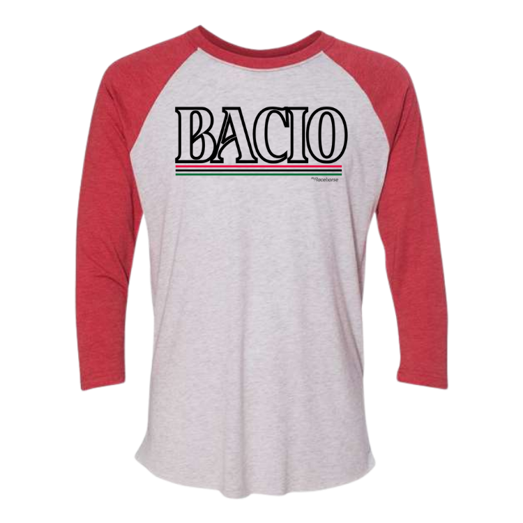 Bacio Unisex 3/4 Sleeve Raglan T-Shirt