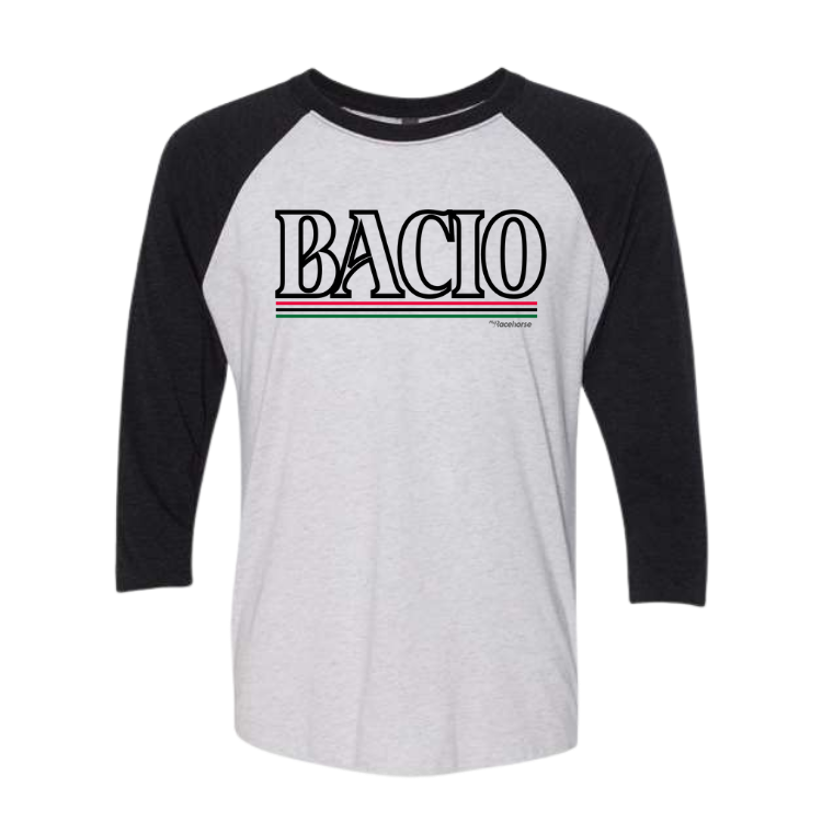 Bacio Unisex 3/4 Sleeve Raglan T-Shirt