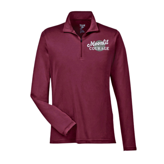 Moonlit Courage Unisex Light Weight 3/4 Zip Pullover