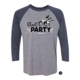 Load image into Gallery viewer, Start the Party Unisex 3/4 Sleeve Raglan T-Shirt
