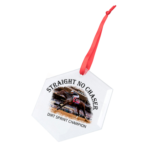 Straight No Chaser Dirt Sprint Champion Glass Ornament