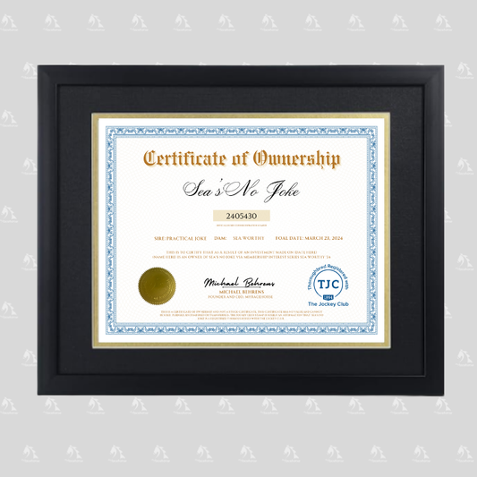 Sea's No Joke Certificate of Ownership