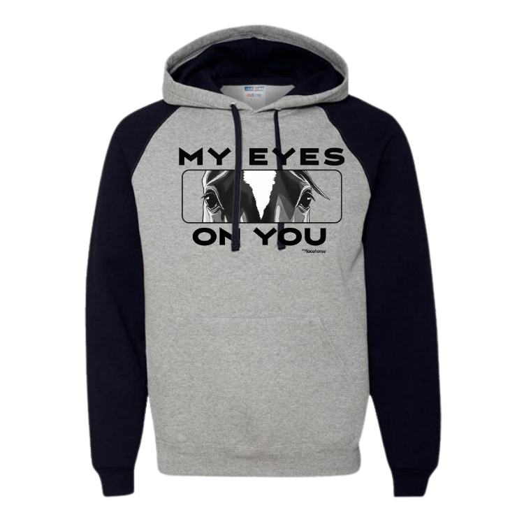 My Eyes On You Men's Raglan Hooded Sweatshirt