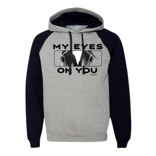 My Eyes On You Men's Raglan Hooded Sweatshirt