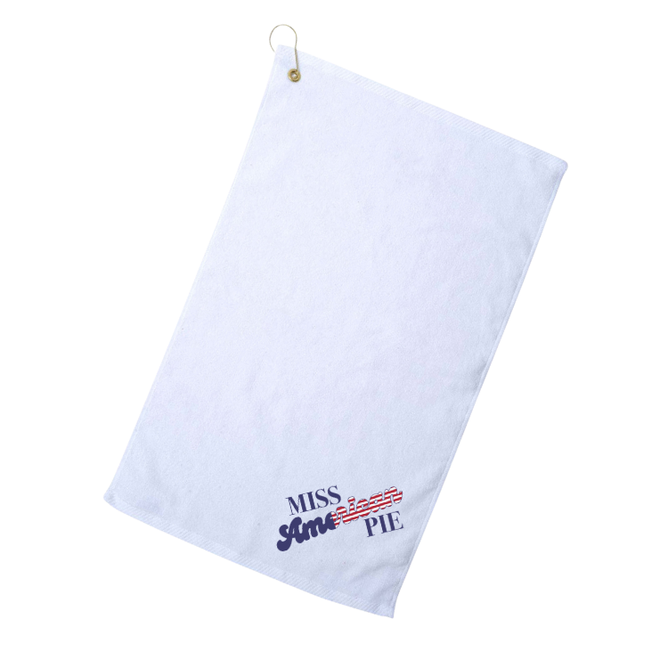 Miss American Pie Golf Towel