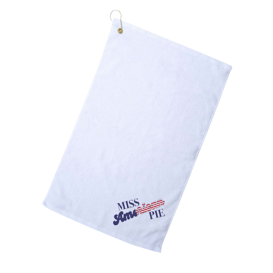 Miss American Pie Golf Towel