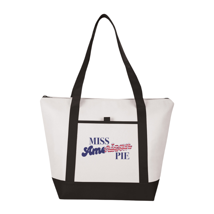 Miss American Pie Embroidered Tote Bag