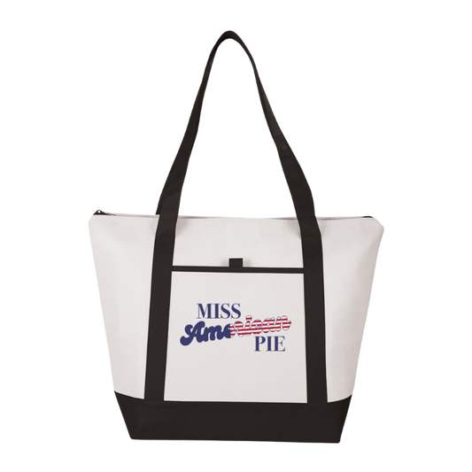 Miss American Pie Embroidered Tote Bag