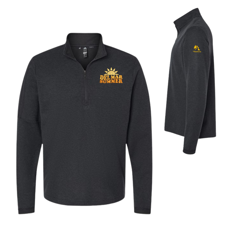 Del Mar Summer - Adidas Men's 3-Stripes Quarter-Zip Sweater