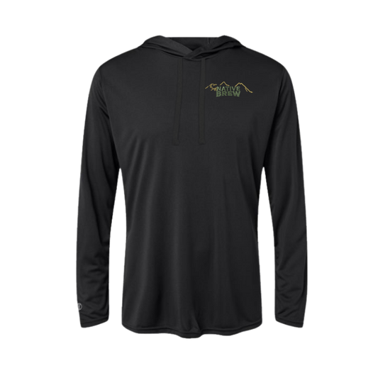 Native Brew Embroidered Women's Hooded Long Sleeve T-Shirt