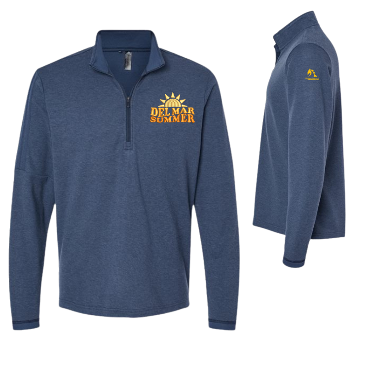 Del Mar Summer - Adidas Men's 3-Stripes Quarter-Zip Sweater