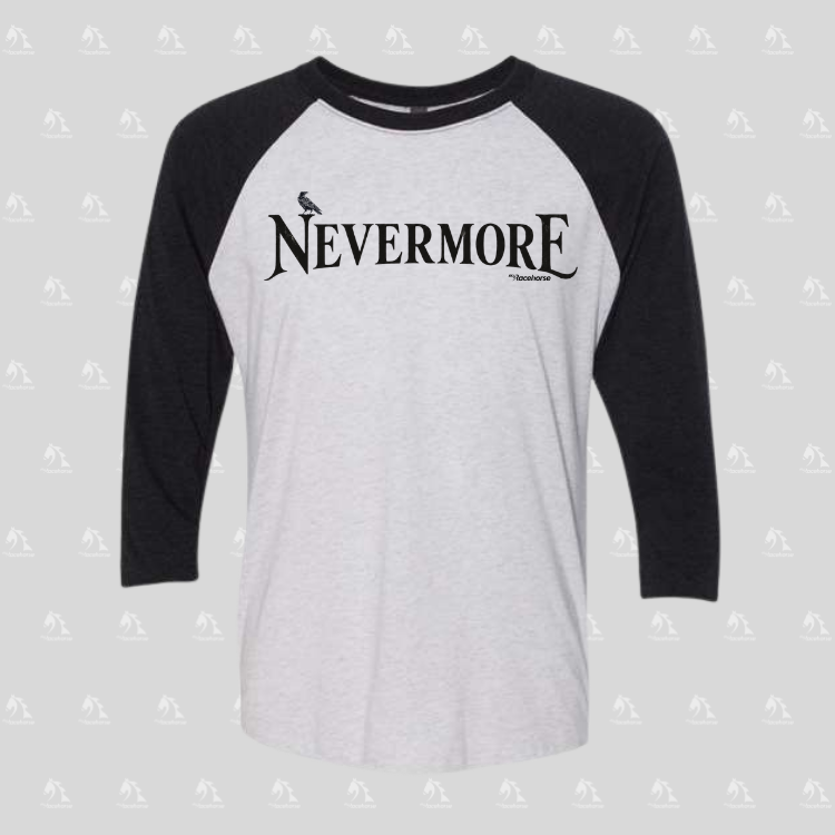Nevermore Unisex 3/4 Sleeve Raglan T-Shirt