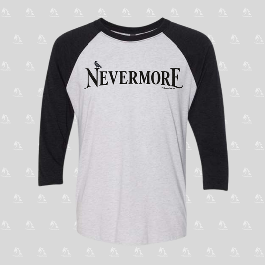 Nevermore Unisex 3/4 Sleeve Raglan T-Shirt