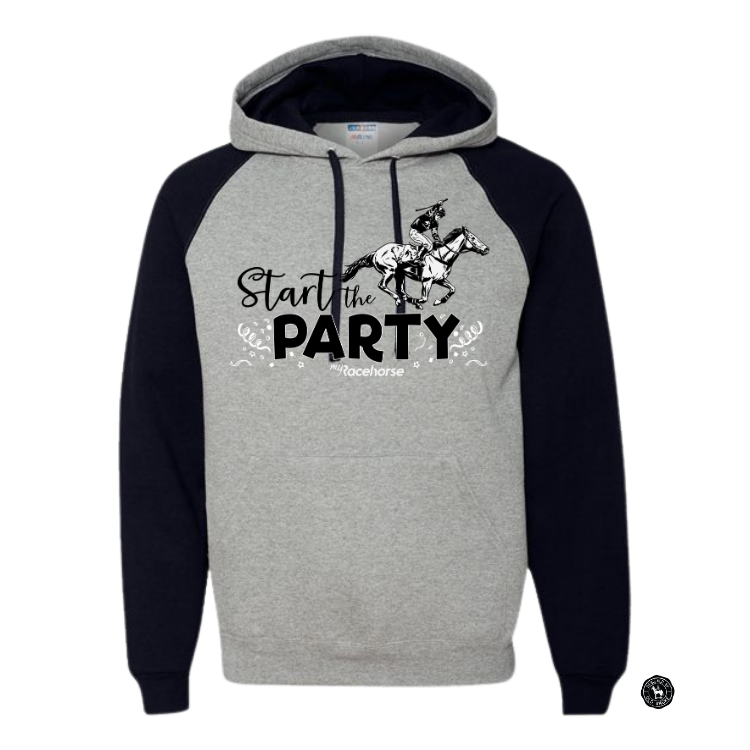 Start the Party Men's Raglan Hooded Sweatshirt
